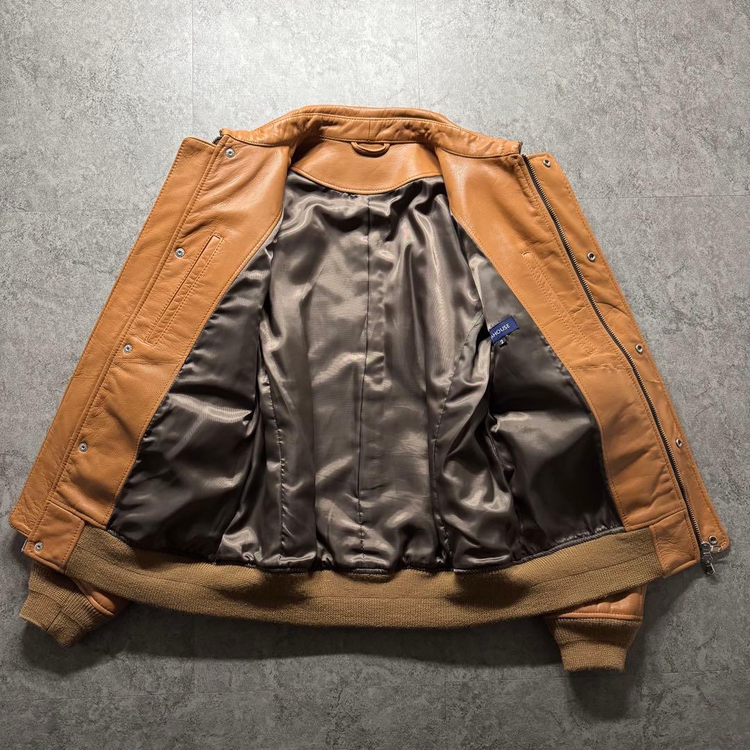 【未使用品】ABAHOUSE S A-2 フライトジャケット　ゴートスキン　短丈