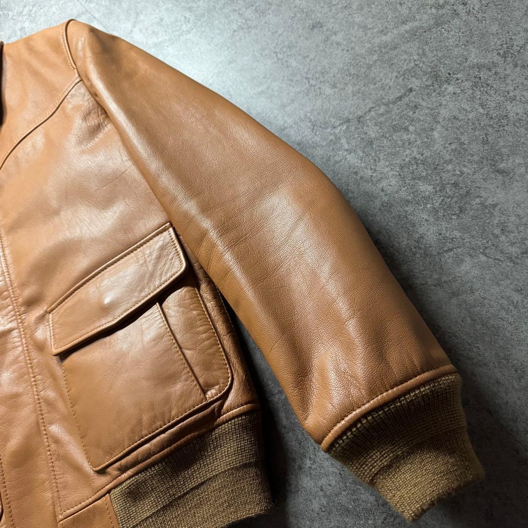 【未使用品】ABAHOUSE S A-2 フライトジャケット　ゴートスキン　短丈