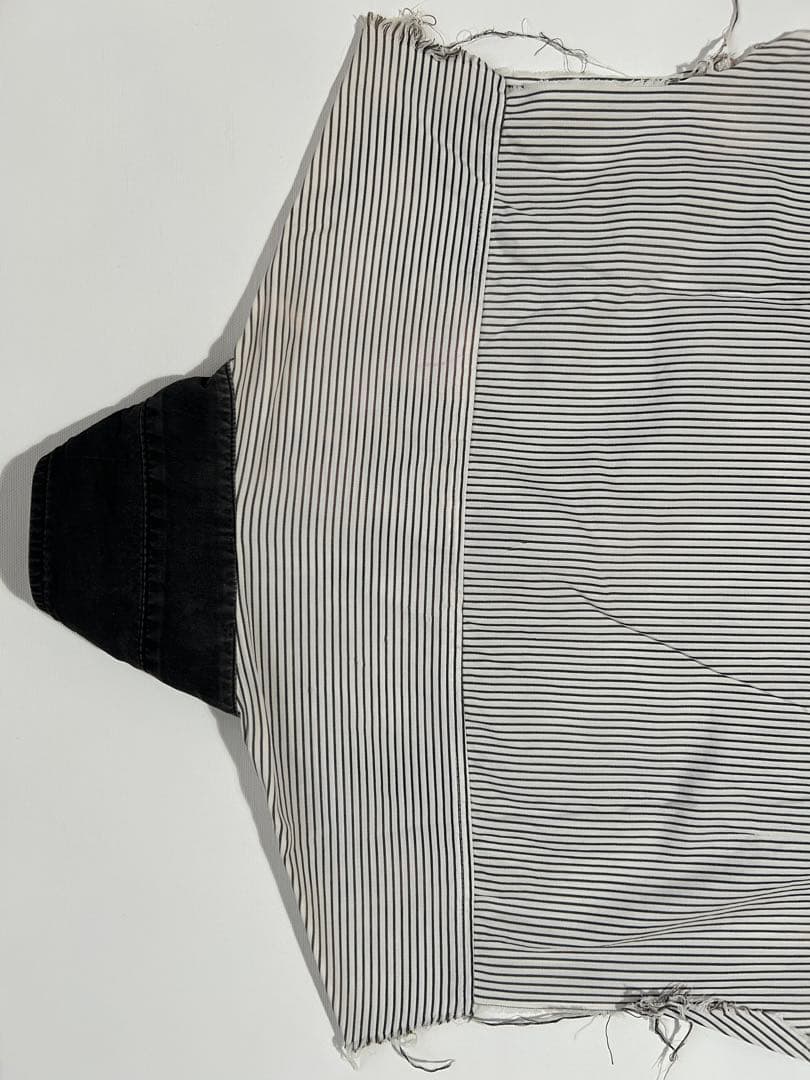 難あり 48 raf simons 2003SS ストライプ ノースリーブシャツ