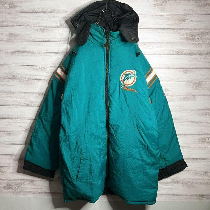 【入手不可能!!】NFL ✈︎マイアミドルフィンズ リバーシブル 中綿ブルゾン