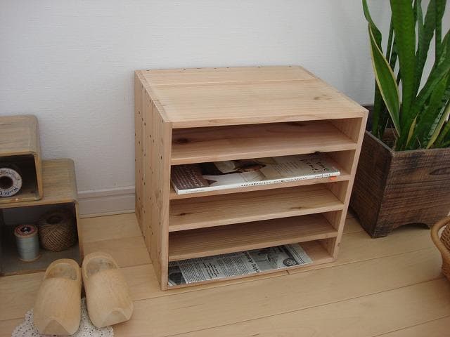 ken★送料無料★A3木製5段書類棚