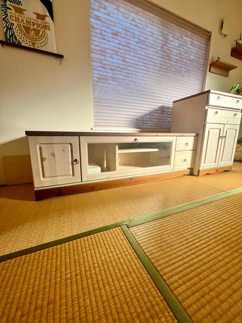 ホワイト 木製 テレビ台 約幅150cm 北欧　国産