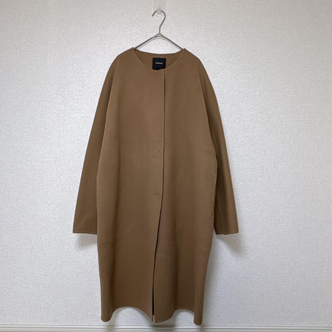 未使用品タグ付き✨セオリー ウールカシミヤ ダブルフェイスコート S キャメル