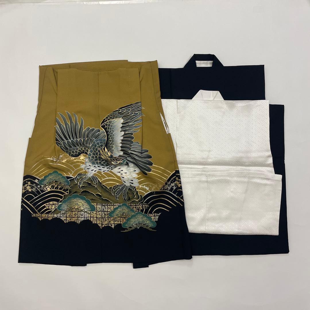 七五三 羽織セット 男の子 羽織 着物 長襦袢 半衿付き 5歳 No.122