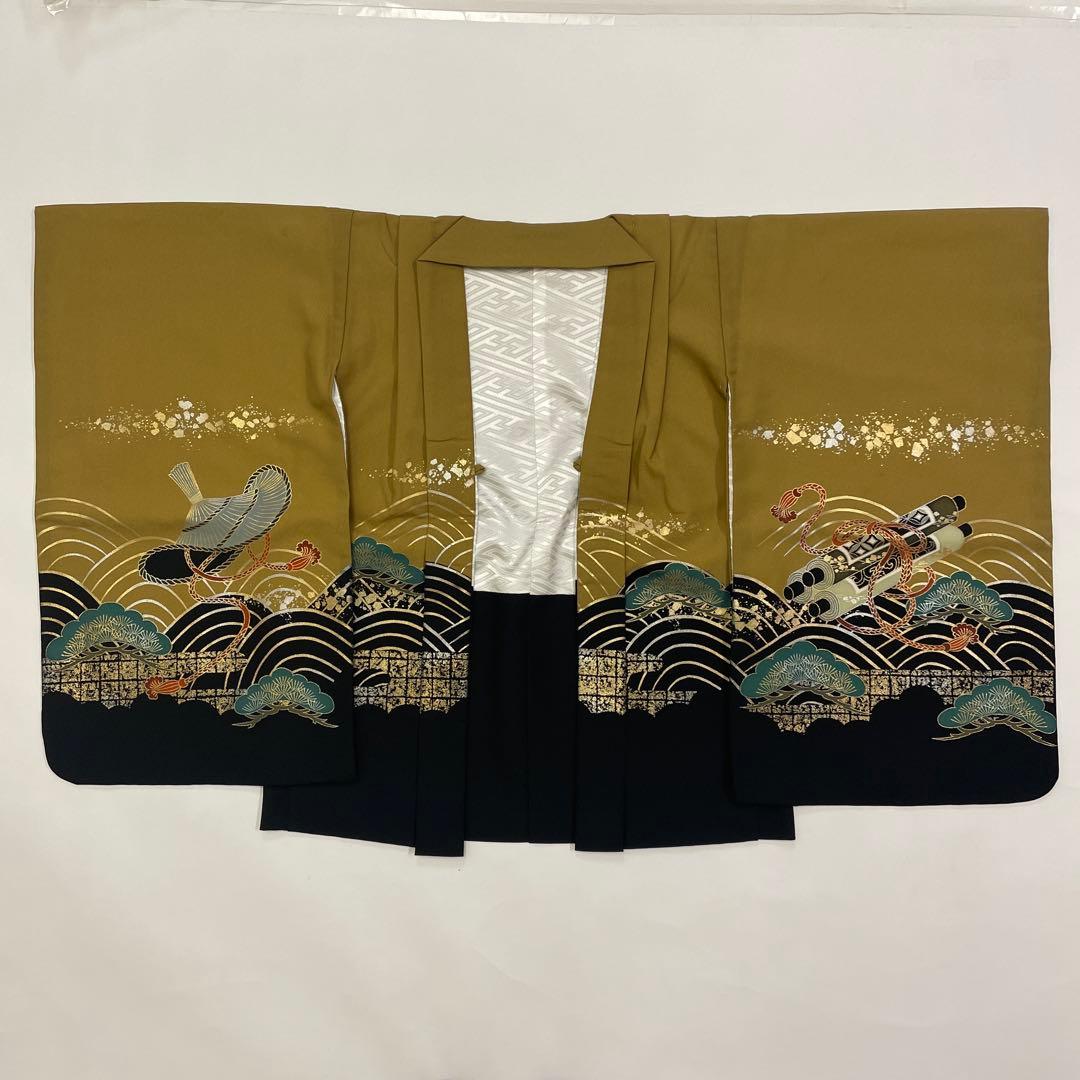 七五三 羽織セット 男の子 羽織 着物 長襦袢 半衿付き 5歳 No.122