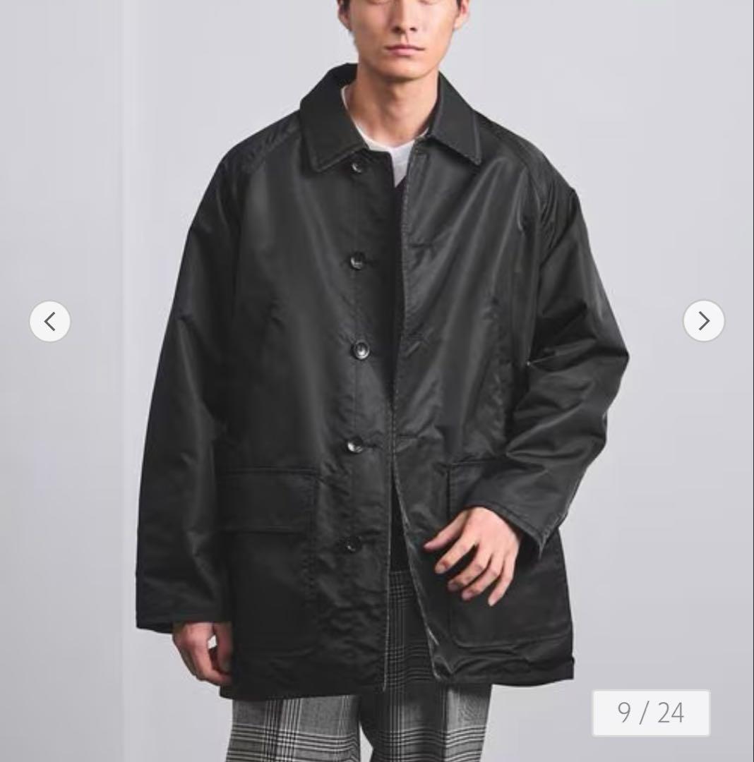 【定価¥69960】ツイード ハーフ ステンカラーコート L グレー