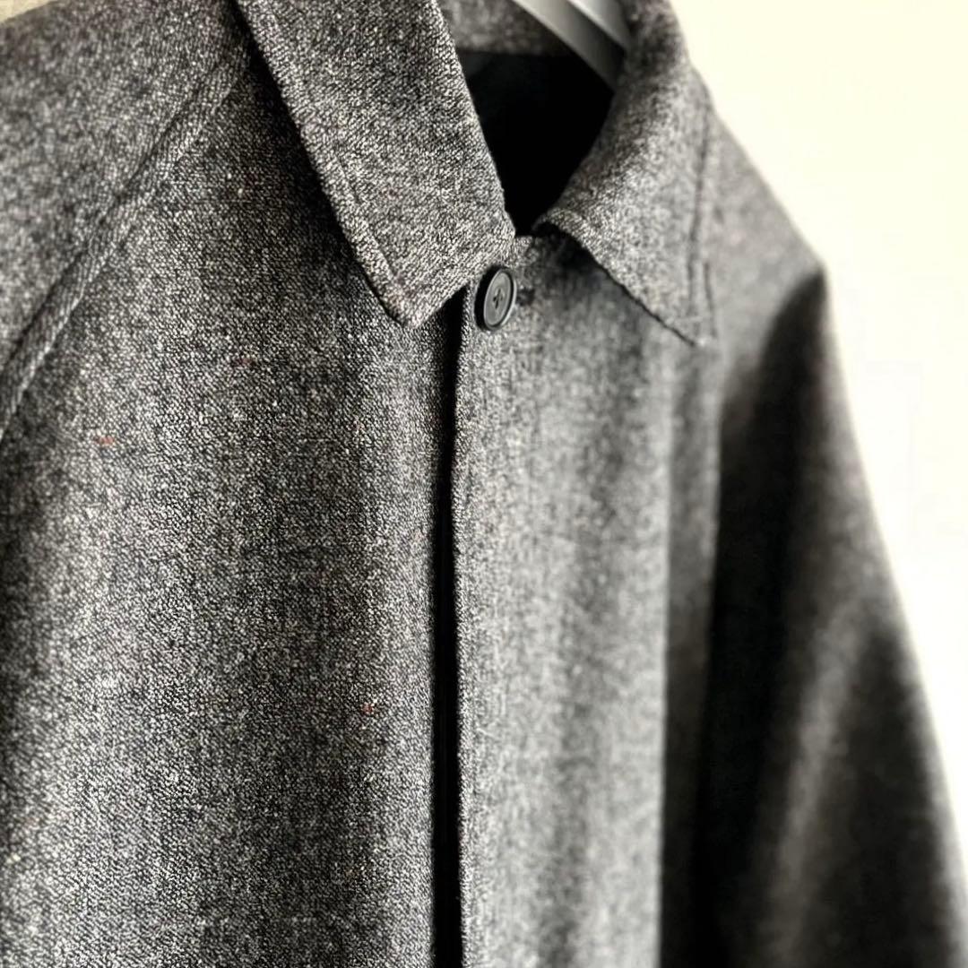 【定価¥69960】ツイード ハーフ ステンカラーコート L グレー