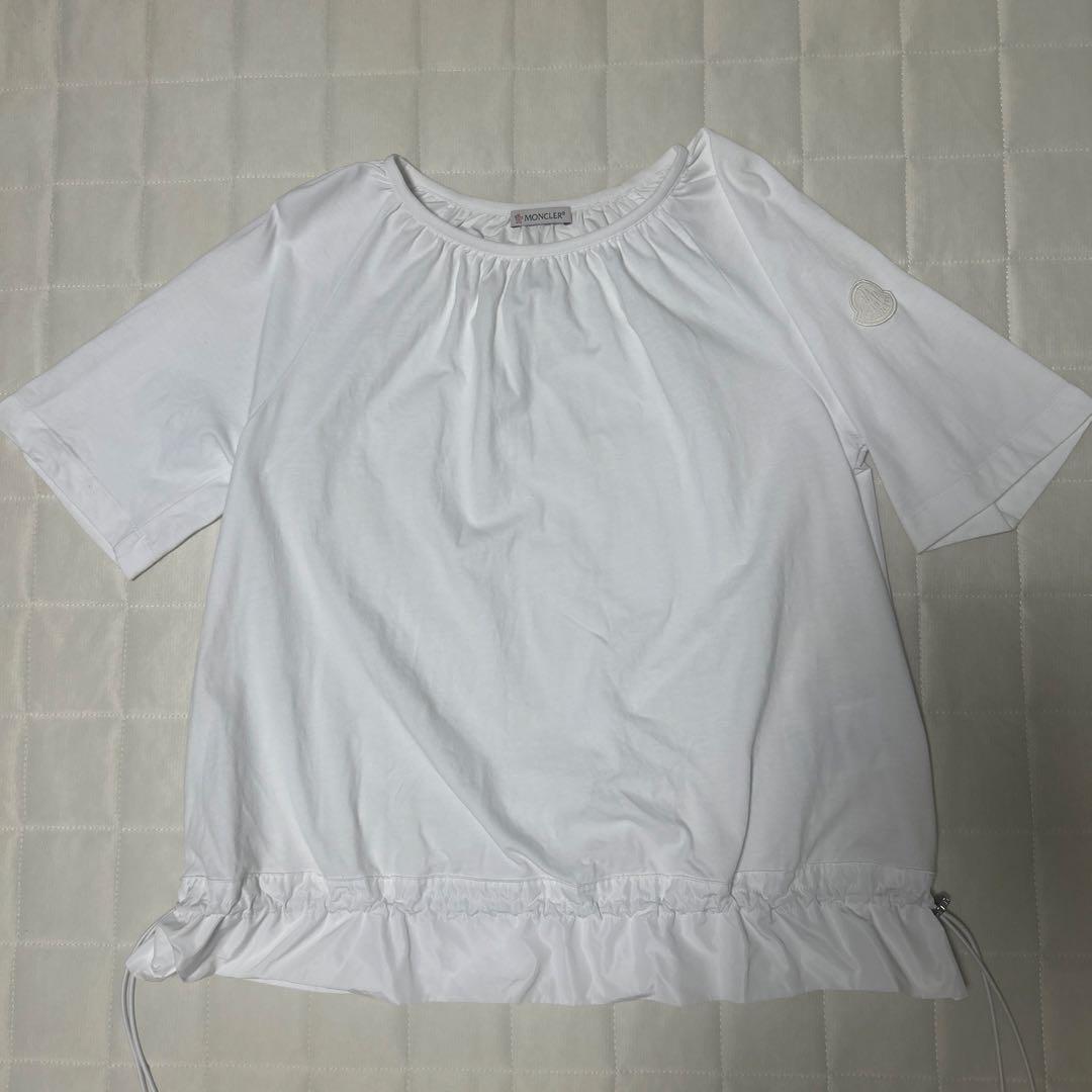MONCLER ホワイト 半袖シャツ フリル裾！美品！またまたお値下げです！