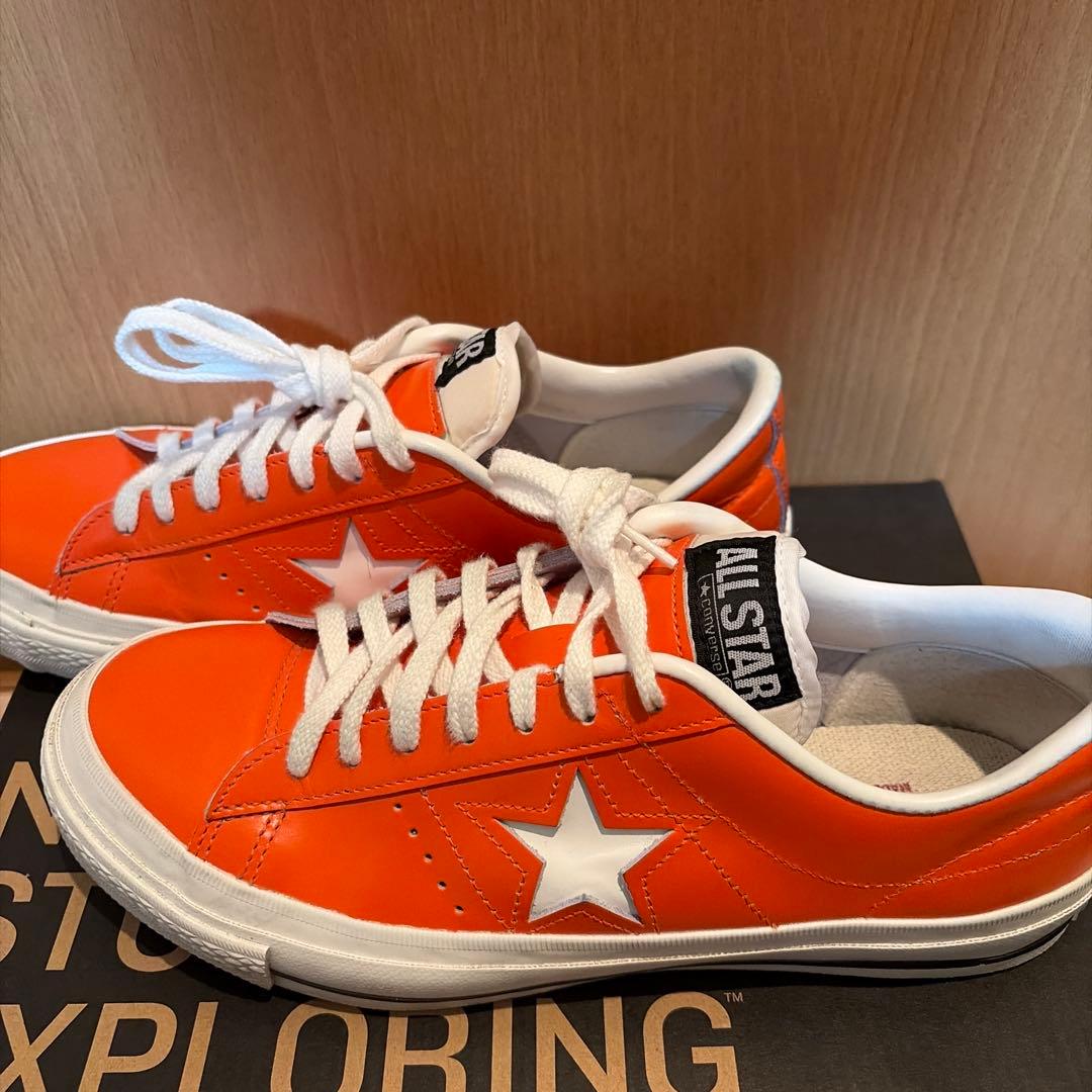 靴 CONVERSE ONE STAR J 25.0cm ORANGE