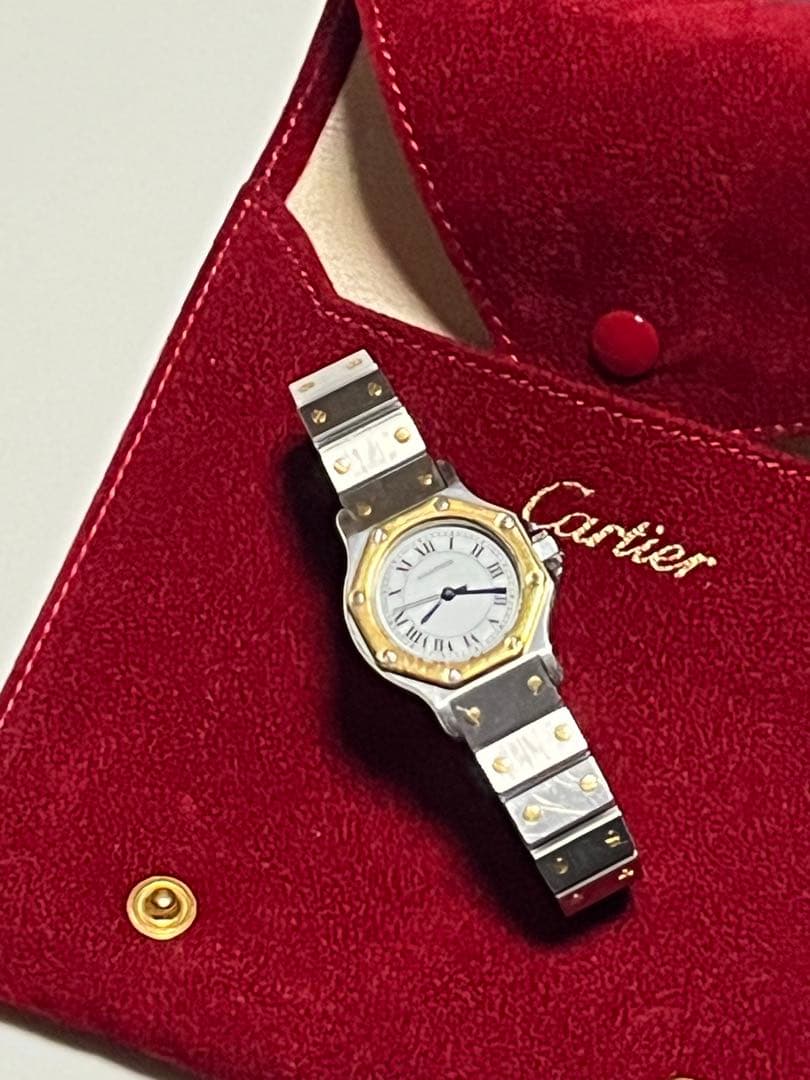 明日22時迄 訳ありCartier カルティエ サントスオクタゴン コンビSM