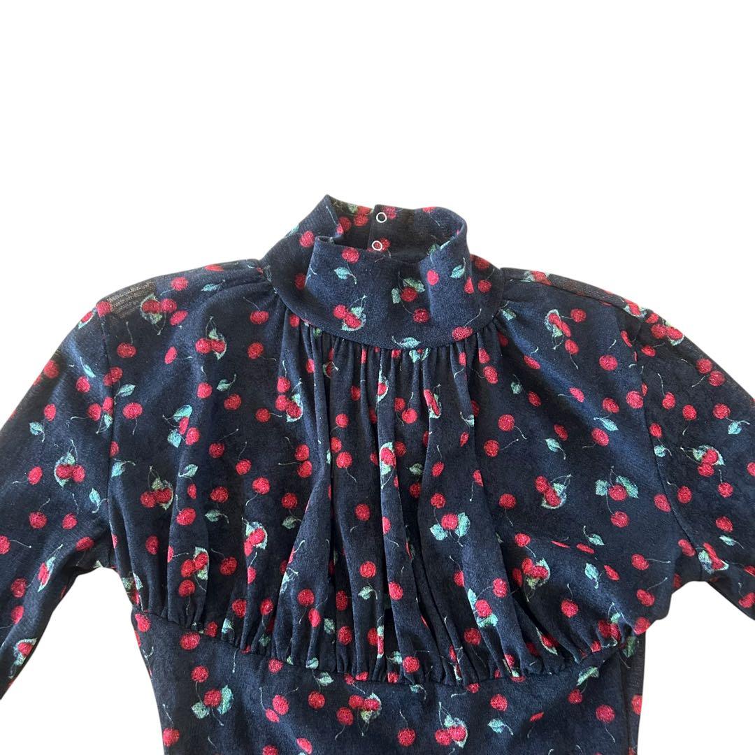 FETICO チェリー柄　ボディスーツ　トップス