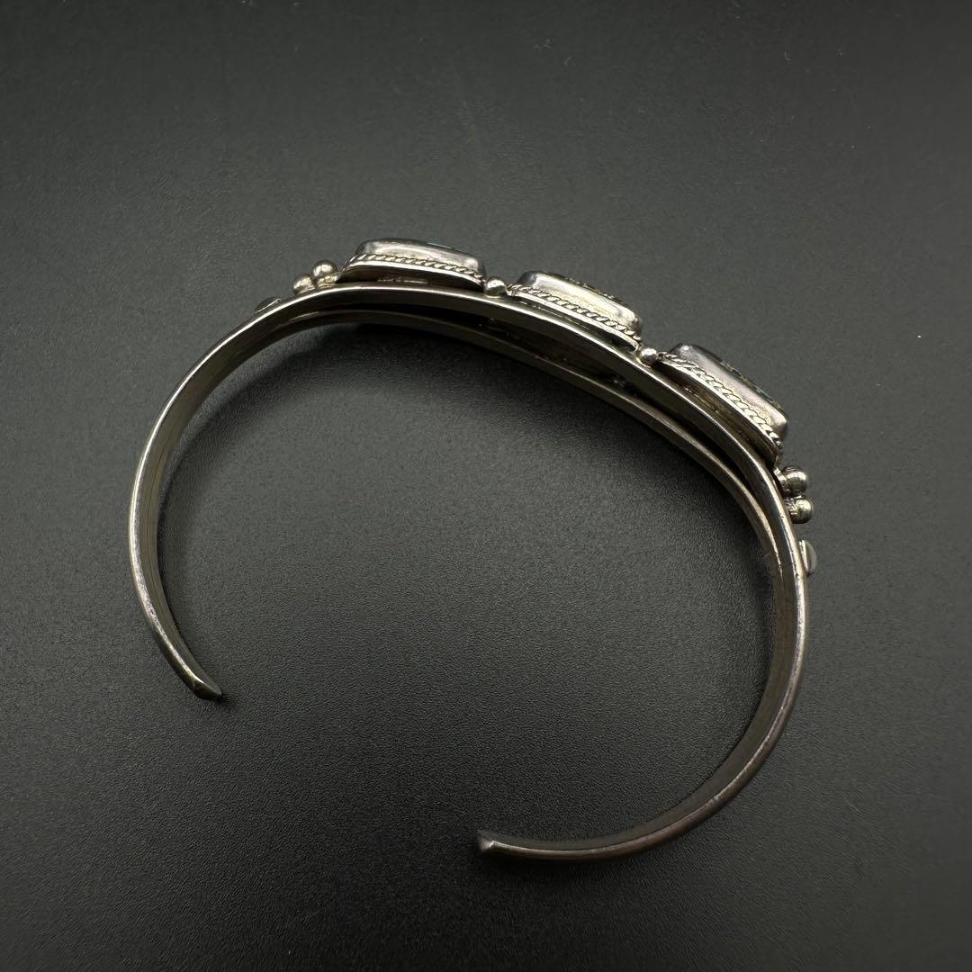 Navajo Lucy Jake 3連ターコイズ バングル