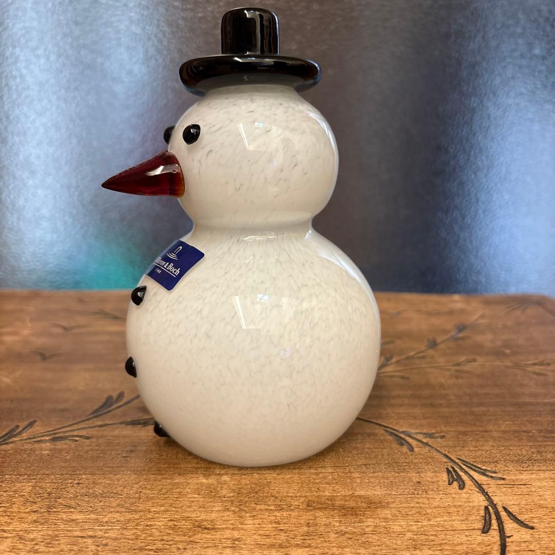 新品未使用　ビレロイ&ボッホ　クリスマス　雪だるま　ガラスオブジェ