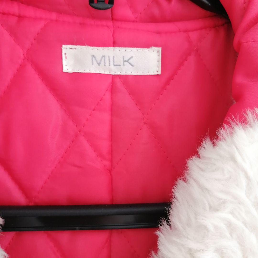 MILK タータンチェック ロングコート 90s レッド FREE