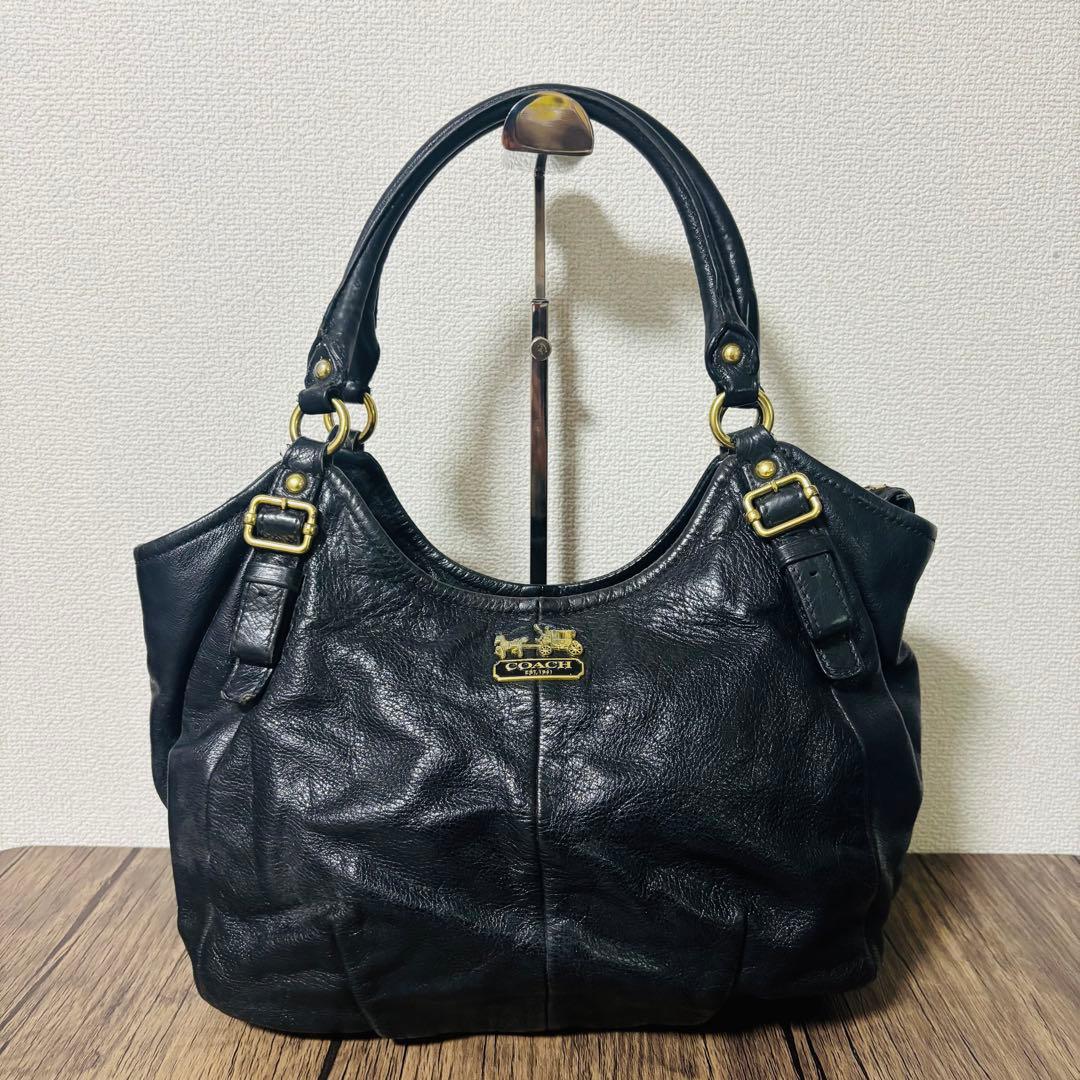 COACH コーチ トートバッグ マディソン オールレザー 馬車ロゴ Y2K
