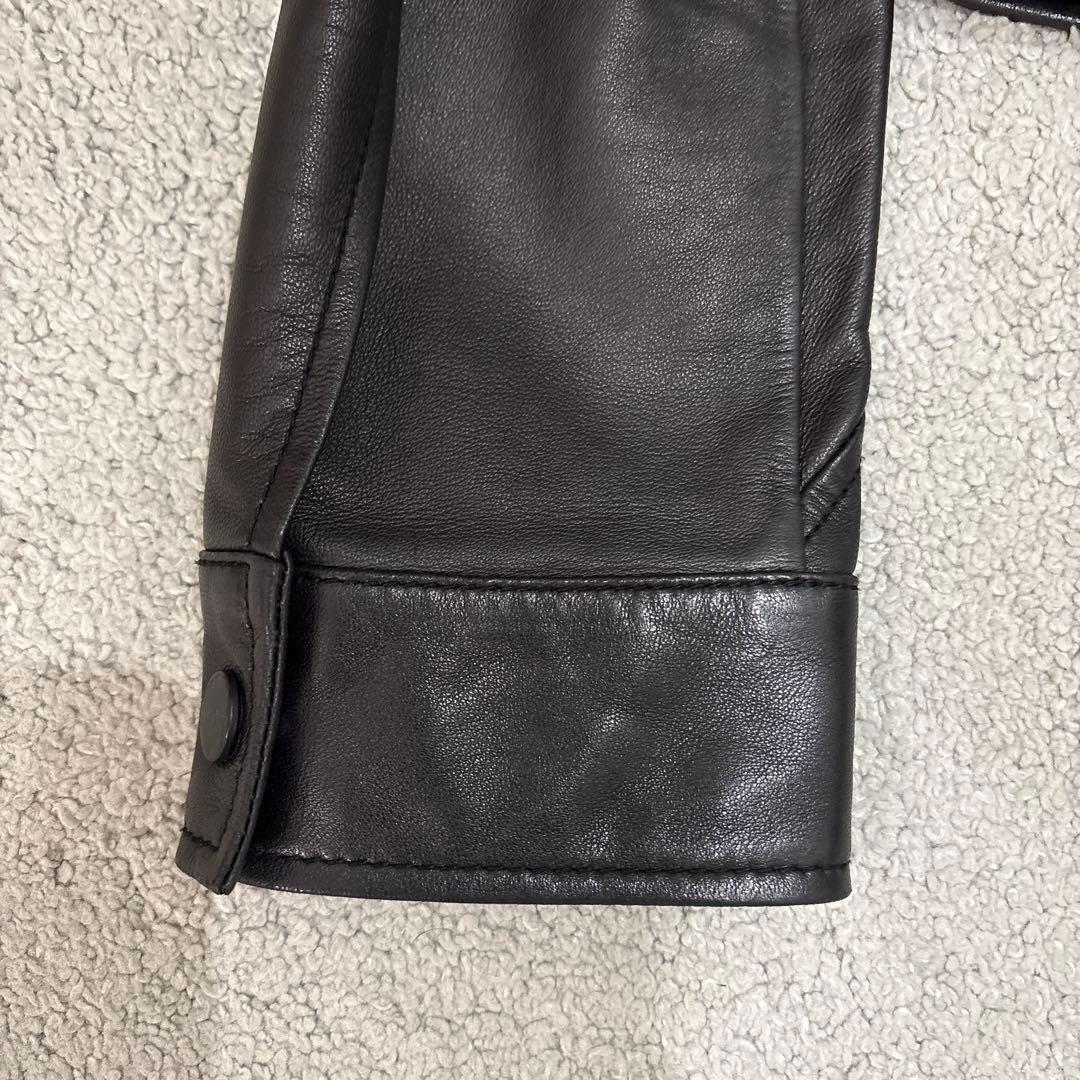 ディーゼル　ブラックゴールド　ラムレザー　ジャケット　ライダース　羊皮　ブラック