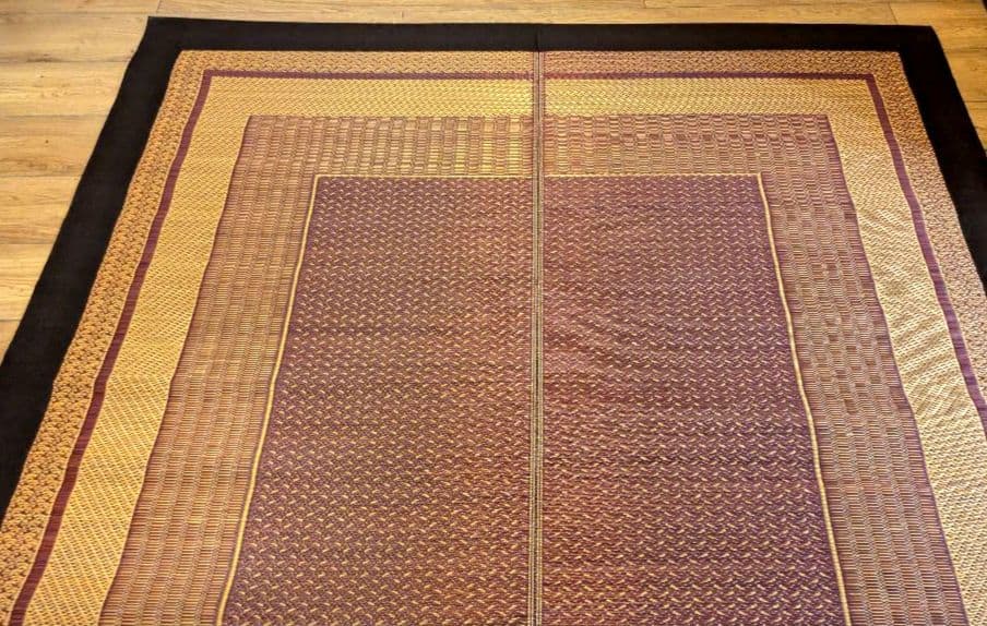 イケヒコ い草 ラグ カーペット 2畳 ランクス 約 191×191cm ワイン