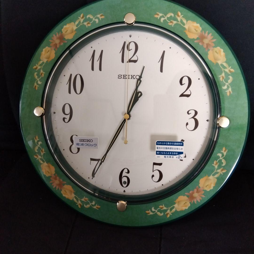 SEIKO 電波時計 花柄 30cm