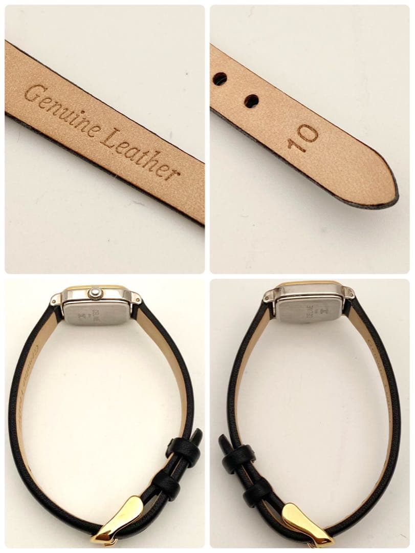 【稼働品】セリーヌ トリオンフ　ロゴ スクエア クォーツ 腕時計 8311