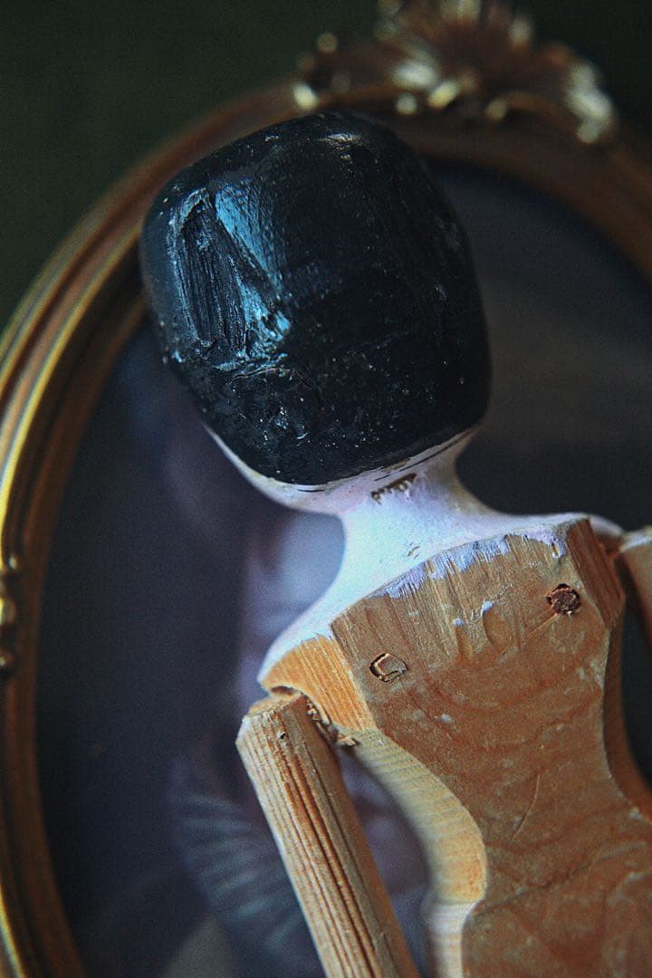 アンティーク ペグドール ウッデンドール 木製人形