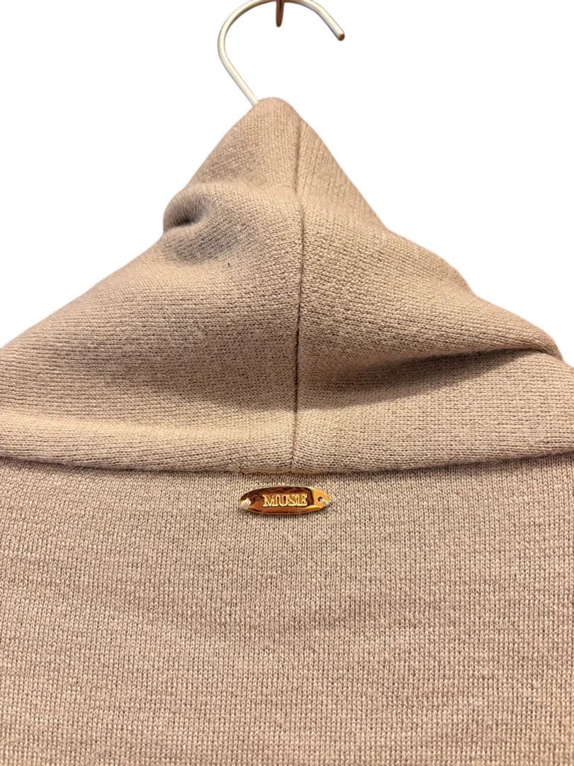 【極美品】ドゥーズィエムクラス　MUSE　スムースニットガウンコート　ベージュ