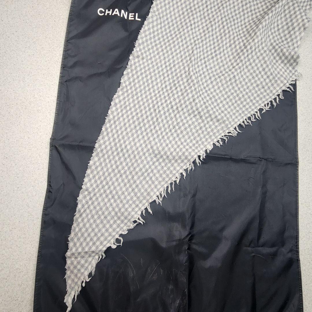 23AW ヨーガンレール ウールチェック二重スカーフ ウール100 ショール