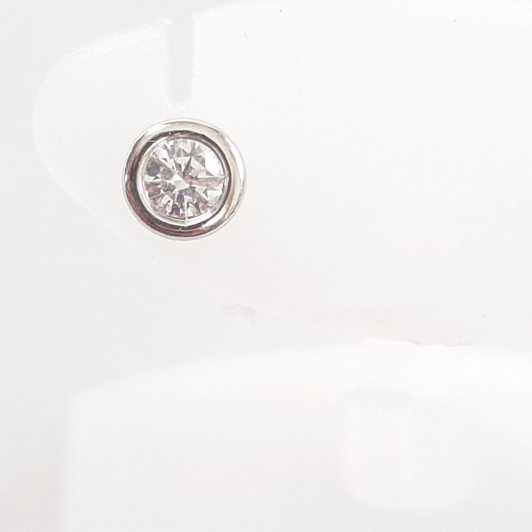 ティファニー Pt950 バイザヤード ダイヤモンド ピアス 7308