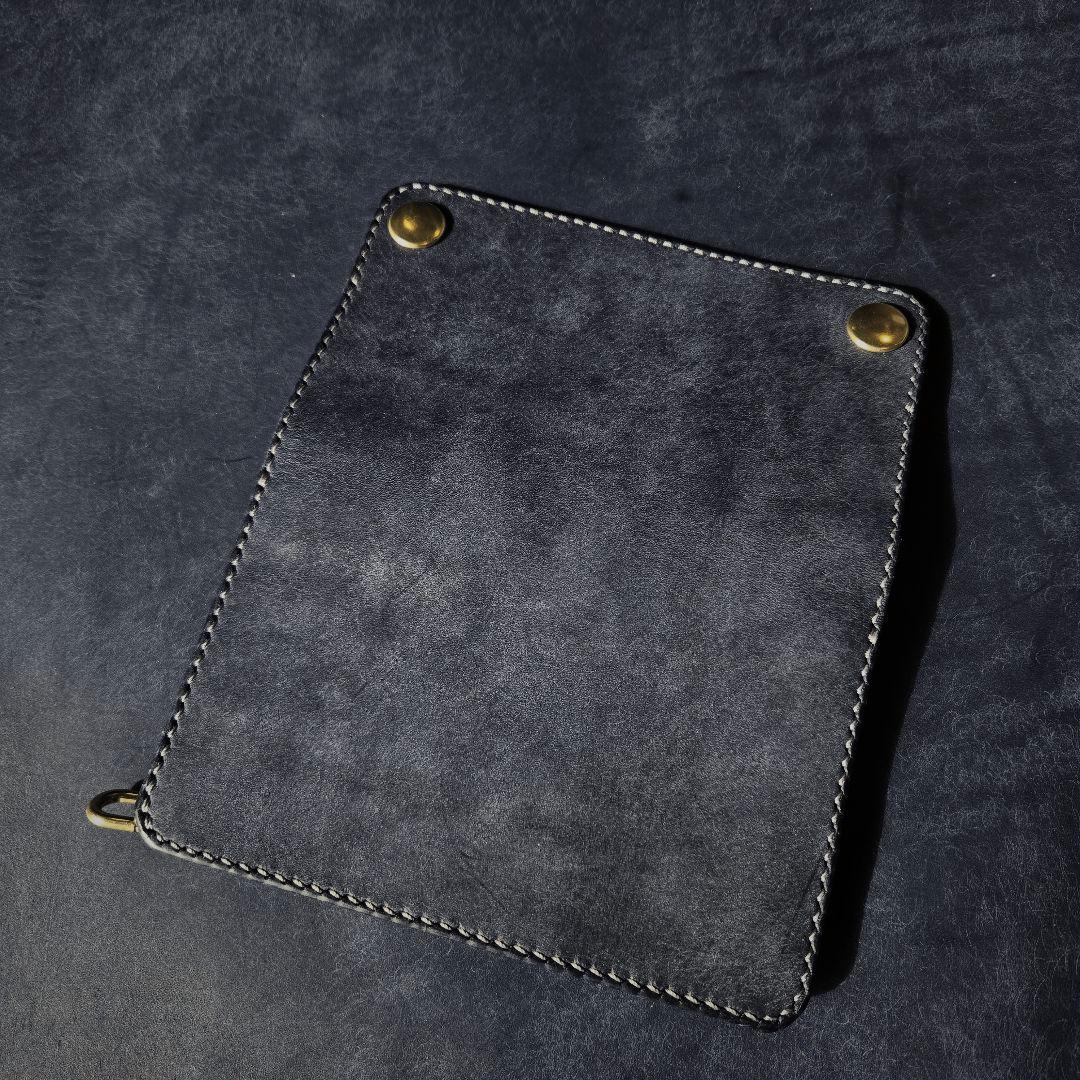 277ミドル　トラッカーウォレット イタリアンレザーMARGOT【ネイビー】