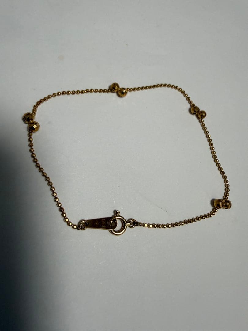 18K ゴールド ボールチェーン ブレスレット