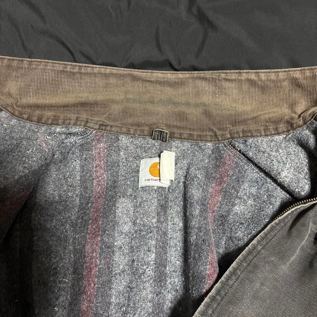 90s カーハート　デトロイトジャケット　ブラック　フェード