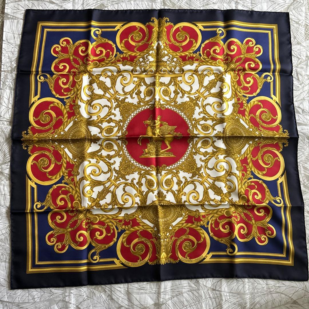 エルメス スカーフ カレ90「LES TUILERIES」 used 極美品