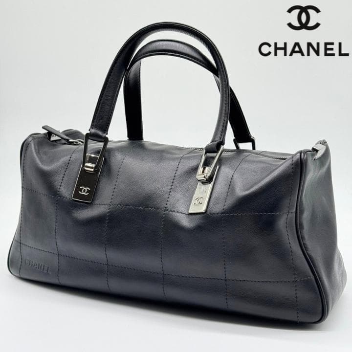 【極美品】シャネル　チョコバー ミニボストン　ハンドバッグ