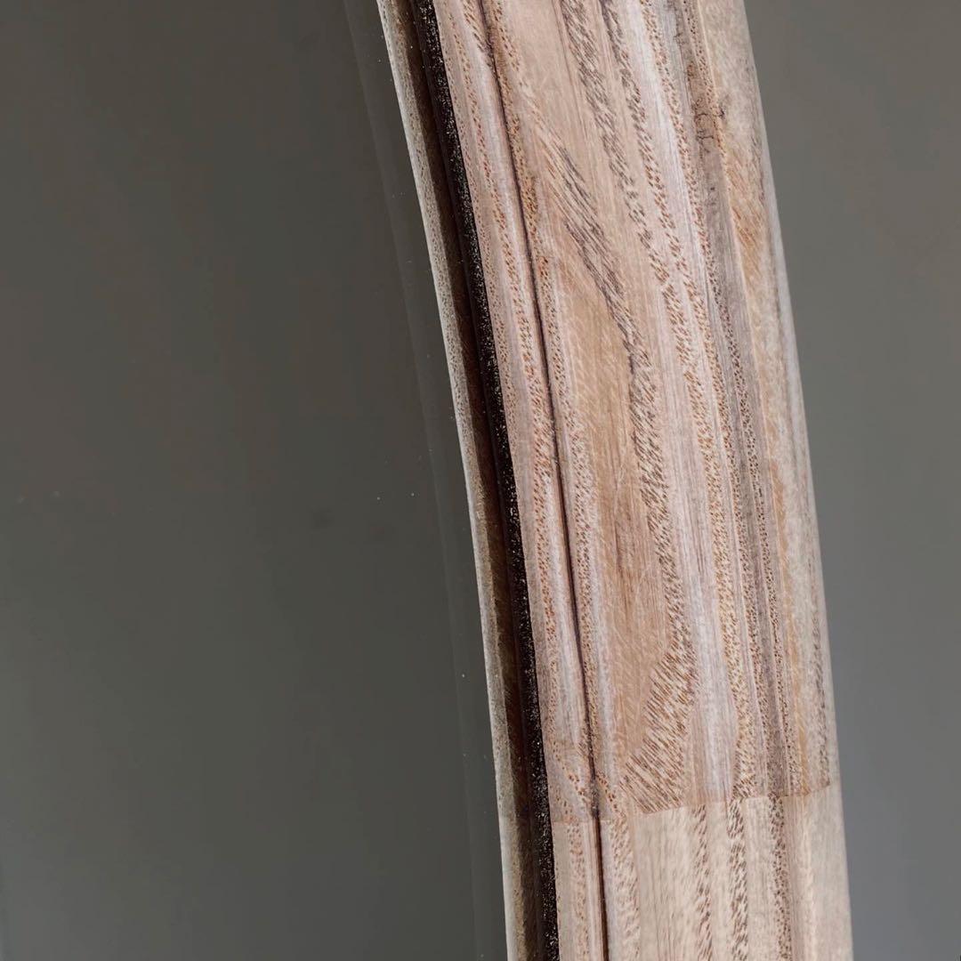 アンティーク　古い木枠オーバルミラー　鏡　壁掛け　レトロ　アトリエ　古道具