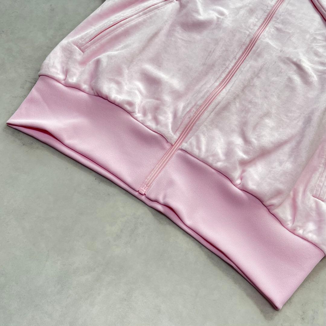 adidas × SNIDEL ベロア トラックジャケット パステル ピンク L