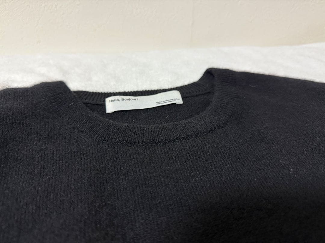 【アパルトモン】Cashmere C/N Poncho Knit ブラック