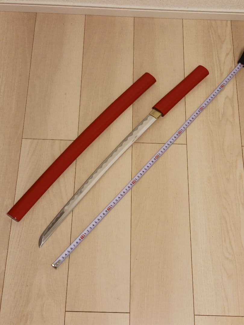 刀　かたな　剣　けん　美品　白鞘　赤色　脇差し　模造刀　模擬刀　舞踊　大衆演劇