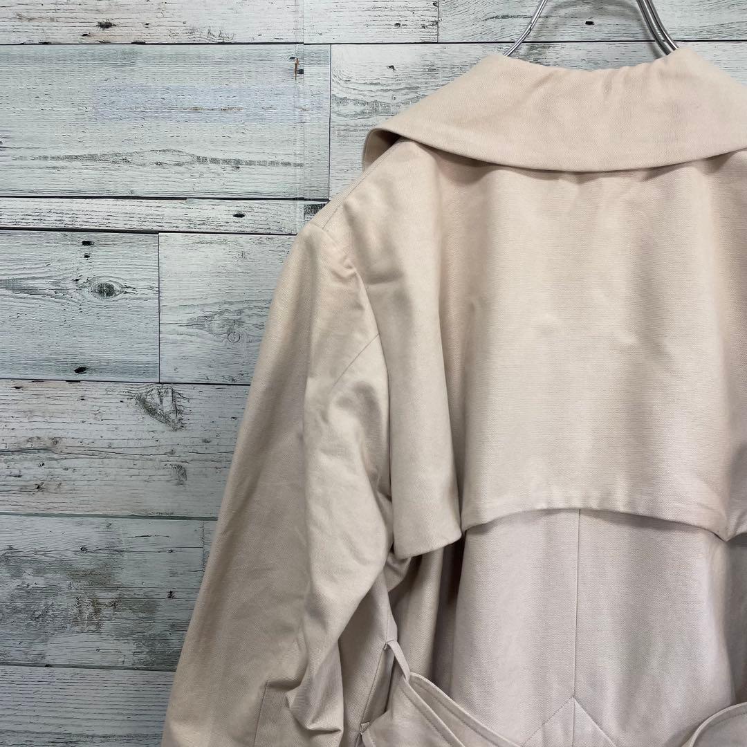 45rpm ダブルブレストレンチコート　ライトベージュ　2サイズ　ベルト付き