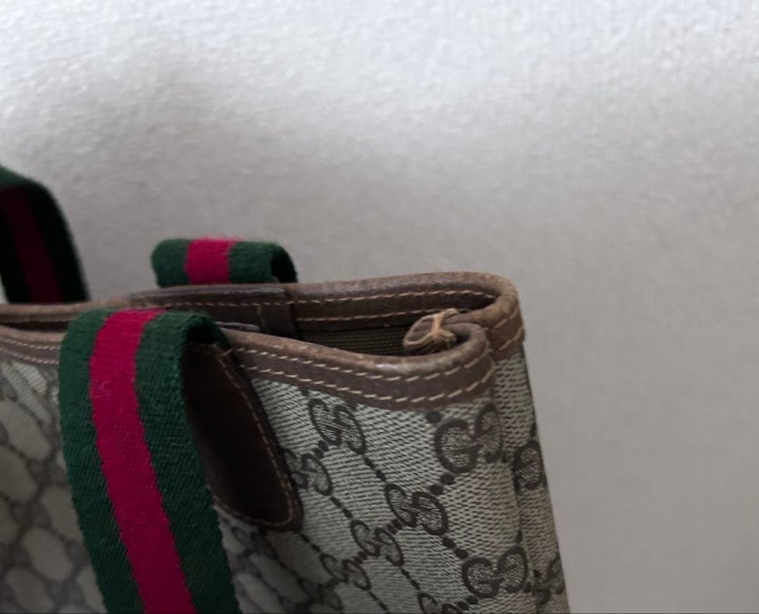 美品　GUCCI グッチ シェリーライン トートバッグ　 オールドグッチ　GG柄