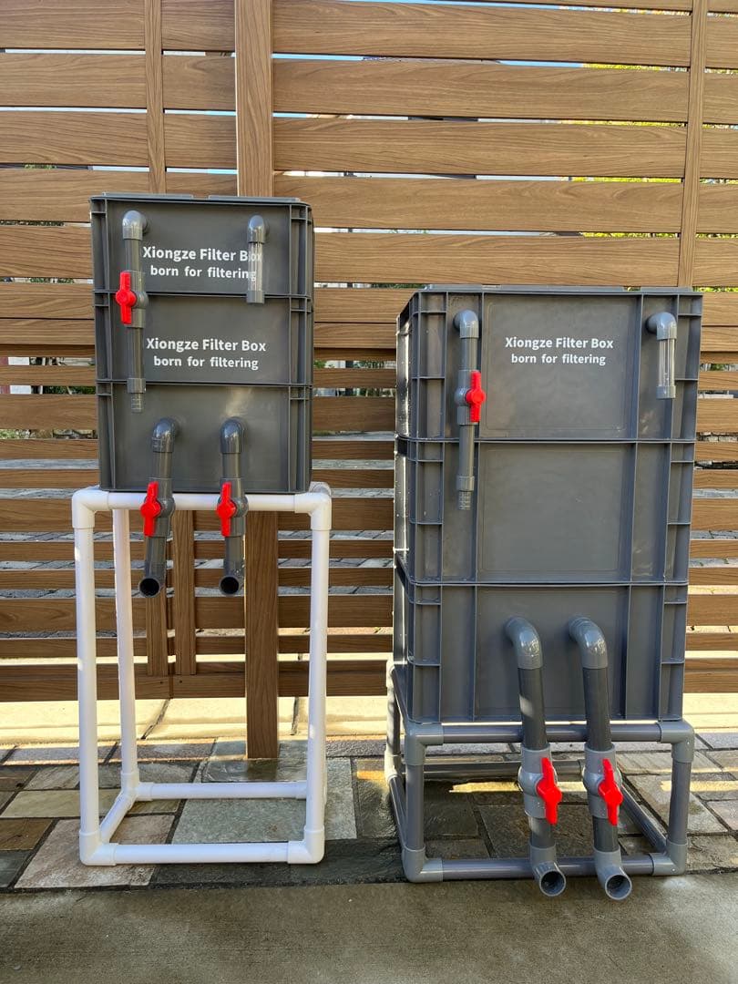 三段式万能濾過装置、濾過層濾過飼育 濾過装置、外部フィルター