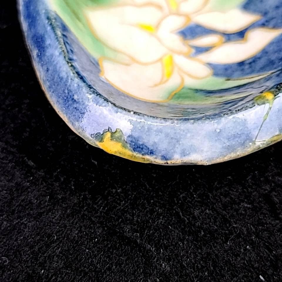 ♪美品♪陶あん　色絵付け　花変わり　醤油皿　小皿　豆皿　6枚