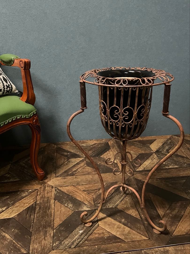 アイアン 猫脚 プランター 受鉢 インテリア ガーデン アンティーク