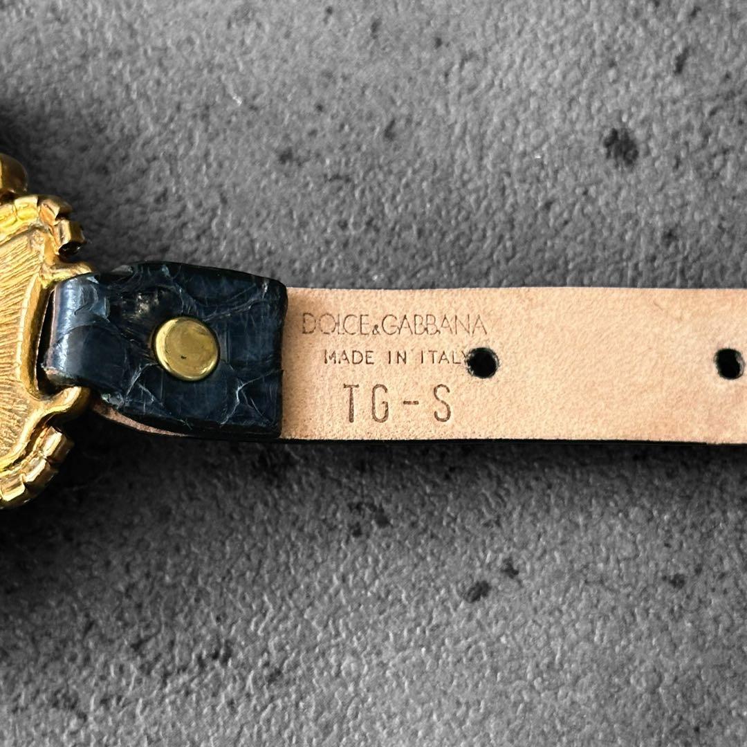 未使用タグ付き✨DOLCE&GABBANA クリスタルクロス　レザーブレスレット