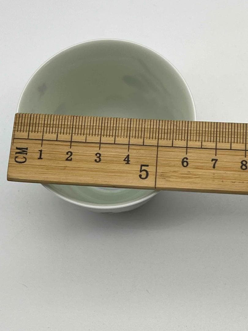 清康熙 【大清康熙年製】在銘 康熙十二花神詩文杯一対(C-63)