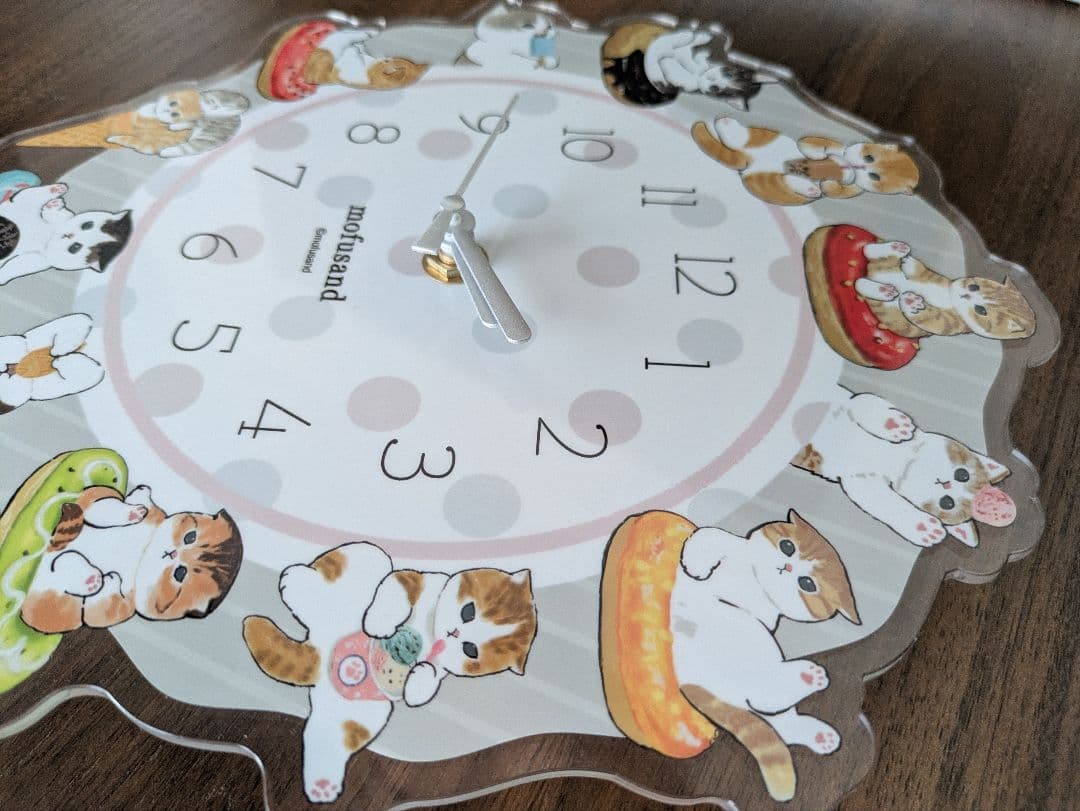 mofusand アクリル 壁掛 時計 スイーツ モフサンド