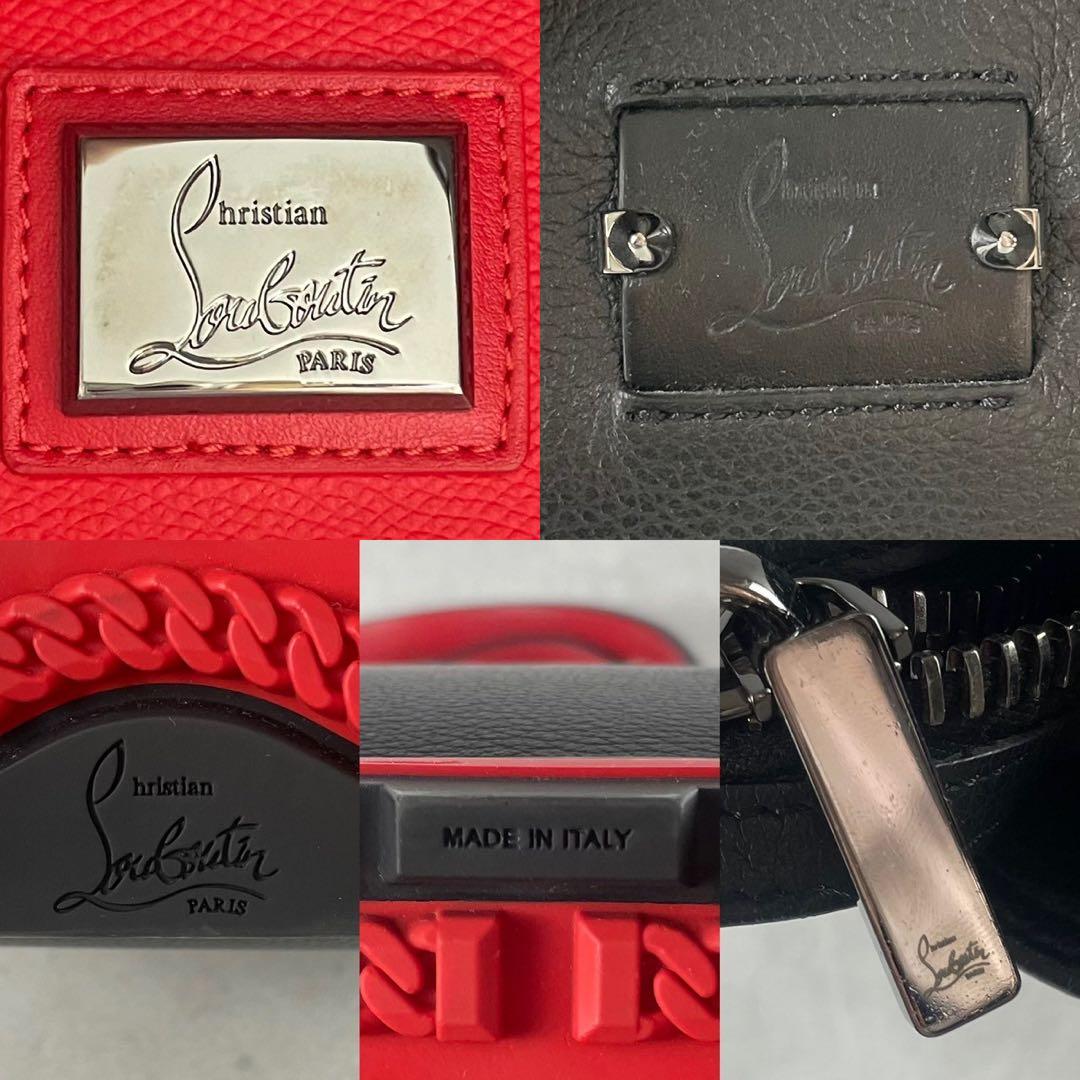 【極美品】クリスチャンルブタン レザー トートバッグ カバイカー ブラック