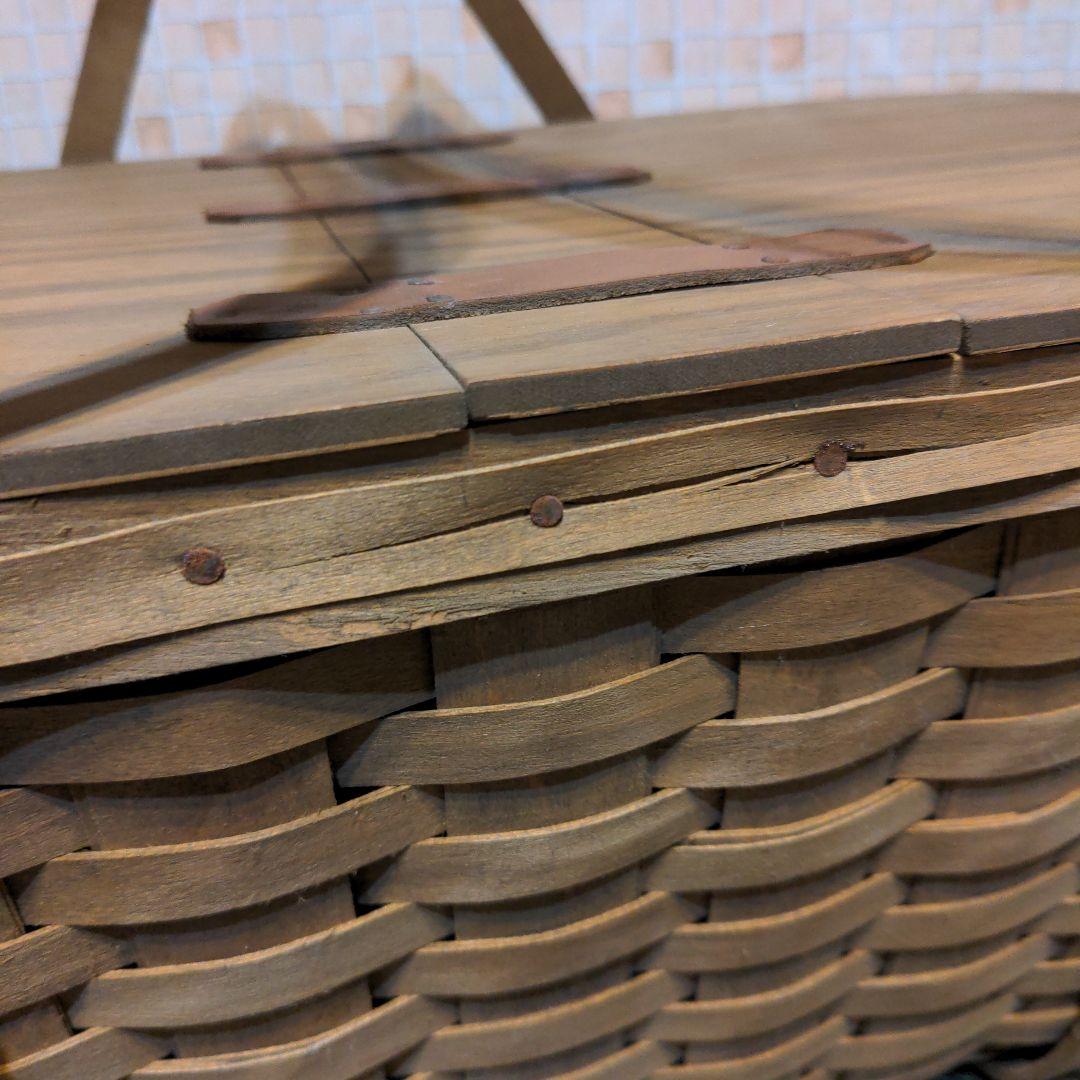 Longaberger Basket ライナー＆栞付・アンティーク シャビー