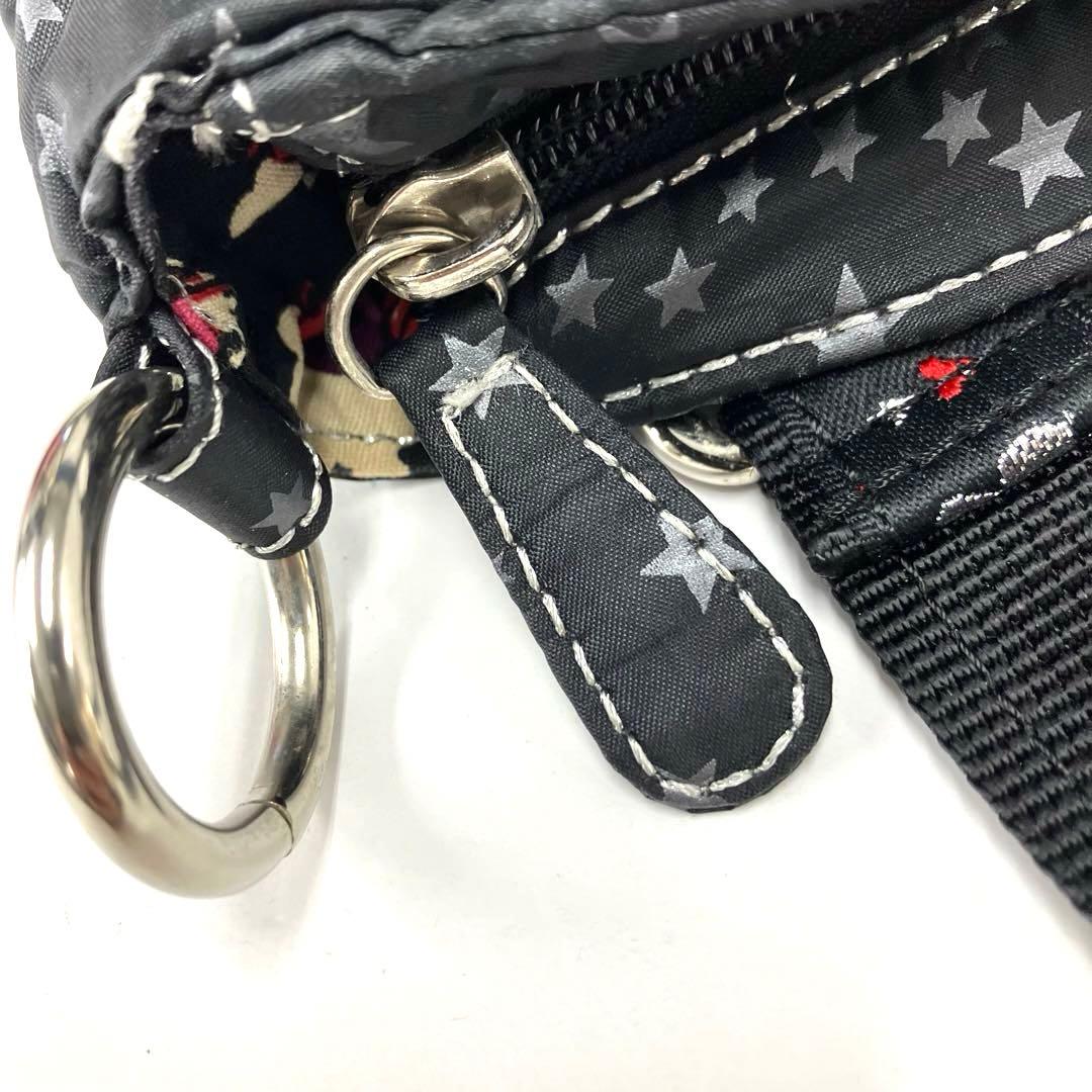 大人気☆ANNA SUI☆アナスイ☆トートバッグ☆2way☆星柄☆ナイロン☆黒！