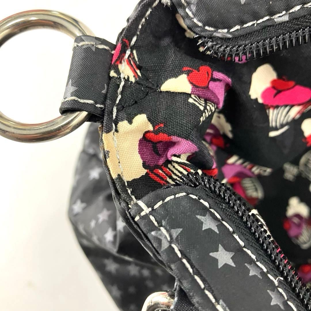 大人気☆ANNA SUI☆アナスイ☆トートバッグ☆2way☆星柄☆ナイロン☆黒！