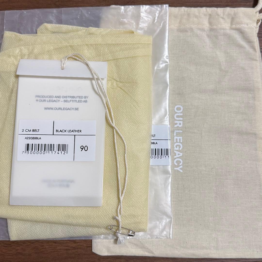 美品 OUR LEGACY 2cmベルト サイズ90 BLACK