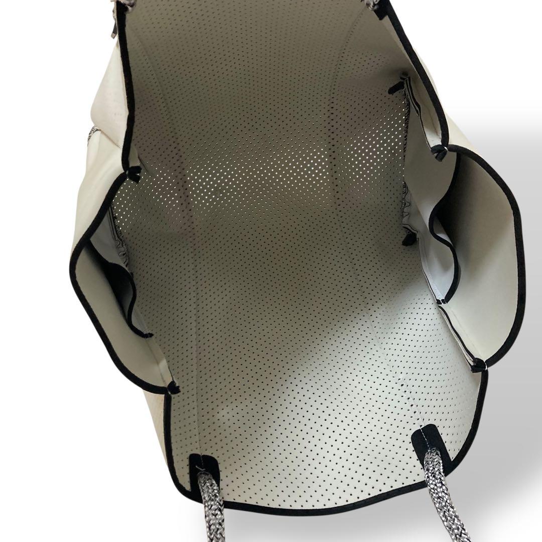 【美品】ステイトオブエスケープ　トートバッグ　ブレンドロープ　オフホワイト大容量